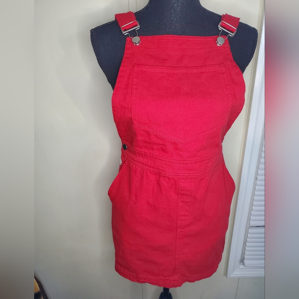 Overralls mini skirt